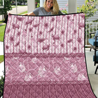 Hawaii Christmas In July Quilt Dusty Pink Mele Kalikimaka Sea Animals