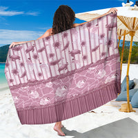 Hawaii Christmas In July Sarong Dusty Pink Mele Kalikimaka Sea Animals DT05 One Size 44 x 66 inches Pink - Polynesian Pride