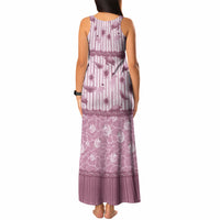 Hawaii Christmas In July Tank Maxi Dress Dusty Pink Mele Kalikimaka Sea Animals DT05 - Polynesian Pride