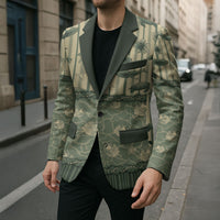 Hawaii Christmas In July Blazer Olive Green Mele Kalikimaka Sea Animals DT05 - Polynesian Pride