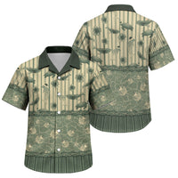 Hawaii Christmas In July Family Matching Tank Maxi Dress and Hawaiian Shirt Olive Green Mele Kalikimaka Sea Animals DT05 Son's Shirt Green - Polynesian Pride