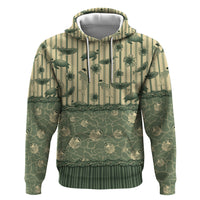 Hawaii Christmas In July Hoodie Olive Green Mele Kalikimaka Sea Animals
