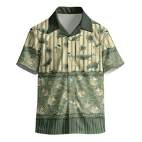 Hawaii Christmas In July Kid Hawaiian Shirt Olive Green Mele Kalikimaka Sea Animals DT05 - Polynesian Pride