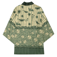 Hawaii Christmas In July Kimono Olive Green Mele Kalikimaka Sea Animals DT05 - Polynesian Pride