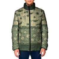 Hawaii Christmas In July Padded Jacket Olive Green Mele Kalikimaka Sea Animals DT05 Men Green - Polynesian Pride