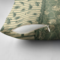 Hawaii Christmas In July Pillow Cover Olive Green Mele Kalikimaka Sea Animals DT05 - Polynesian Pride