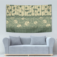 Hawaii Christmas In July Tapestry Olive Green Mele Kalikimaka Sea Animals