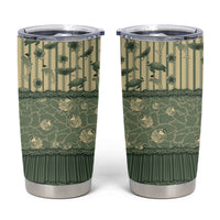 Hawaii Christmas In July Tumbler Cup Olive Green Mele Kalikimaka Sea Animals