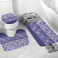 Hawaii Christmas In July Bathroom Set Amethyst Purple Mele Kalikimaka Sea Animals DT05 Mat Set Only (3 pcs) One Size Purple - Polynesian Pride