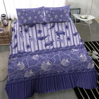 Hawaii Christmas In July Bedding Set Amethyst Purple Mele Kalikimaka Sea Animals DT05 - Polynesian Pride