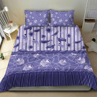 Hawaii Christmas In July Bedding Set Amethyst Purple Mele Kalikimaka Sea Animals DT05 - Polynesian Pride