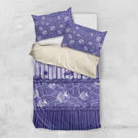 Hawaii Christmas In July Bedding Set Amethyst Purple Mele Kalikimaka Sea Animals DT05 US Twin 172cm x 218cm Purple - Polynesian Pride