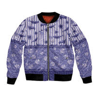 Hawaii Christmas In July Bomber Jacket Amethyst Purple Mele Kalikimaka Sea Animals DT05 Unisex Purple - Polynesian Pride