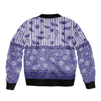 Hawaii Christmas In July Bomber Jacket Amethyst Purple Mele Kalikimaka Sea Animals DT05 - Polynesian Pride