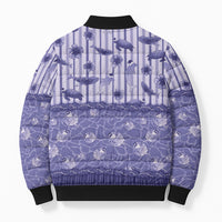 Hawaii Christmas In July Bomber Puffer Jacket Amethyst Purple Mele Kalikimaka Sea Animals DT05 - Polynesian Pride