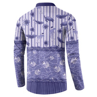 Hawaii Christmas In July Button Sweatshirt Amethyst Purple Mele Kalikimaka Sea Animals DT05 - Polynesian Pride