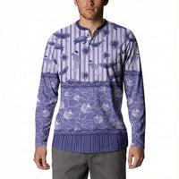 Hawaii Christmas In July Button Sweatshirt Amethyst Purple Mele Kalikimaka Sea Animals DT05 - Polynesian Pride