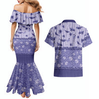 Hawaii Christmas In July Couples Matching Mermaid Dress and Hawaiian Shirt Amethyst Purple Mele Kalikimaka Sea Animals DT05 - Polynesian Pride