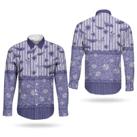 Hawaii Christmas In July Couples Matching Puletasi and Long Sleeve Button Shirt Amethyst Purple Mele Kalikimaka Sea Animals DT05 - Polynesian Pride