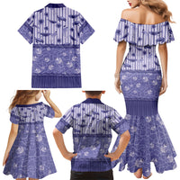 Hawaii Christmas In July Family Matching Mermaid Dress and Hawaiian Shirt Amethyst Purple Mele Kalikimaka Sea Animals DT05 - Polynesian Pride