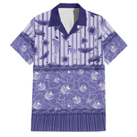 Hawaii Christmas In July Family Matching Off The Shoulder Long Sleeve Dress and Hawaiian Shirt Amethyst Purple Mele Kalikimaka Sea Animals DT05 Dad's Shirt - Short Sleeve Purple - Polynesian Pride