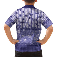 Hawaii Christmas In July Family Matching Off Shoulder Maxi Dress and Hawaiian Shirt Amethyst Purple Mele Kalikimaka Sea Animals DT05 - Polynesian Pride