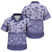 Hawaii Christmas In July Family Matching Off Shoulder Maxi Dress and Hawaiian Shirt Amethyst Purple Mele Kalikimaka Sea Animals DT05 Son's Shirt Purple - Polynesian Pride