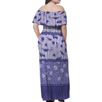 Hawaii Christmas In July Family Matching Off Shoulder Maxi Dress and Hawaiian Shirt Amethyst Purple Mele Kalikimaka Sea Animals DT05 - Polynesian Pride