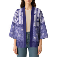 Hawaii Christmas In July Kimono Amethyst Purple Mele Kalikimaka Sea Animals DT05 - Polynesian Pride