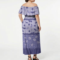 Hawaii Christmas In July Off Shoulder Maxi Dress Amethyst Purple Mele Kalikimaka Sea Animals DT05 - Polynesian Pride