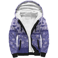 Hawaii Christmas In July Sherpa Hoodie Amethyst Purple Mele Kalikimaka Sea Animals DT05 Unisex Purple - Polynesian Pride