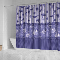 Hawaii Christmas In July Shower Curtain Amethyst Purple Mele Kalikimaka Sea Animals