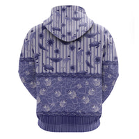 Hawaii Christmas In July Zip Hoodie Amethyst Purple Mele Kalikimaka Sea Animals DT05 - Polynesian Pride