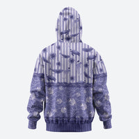 Hawaii Christmas In July Zip Hoodie Amethyst Purple Mele Kalikimaka Sea Animals DT05 - Polynesian Pride