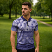 Hawaii Christmas In July Zipper Polo Shirt Amethyst Purple Mele Kalikimaka Sea Animals DT05 - Polynesian Pride