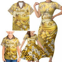 Hawaii Banana Seal Family Matching Short Sleeve Bodycon Dress and Hawaiian Shirt Ilio Holo I Ka Uaua Aloha DT05 - Polynesian Pride