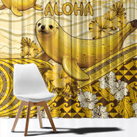 Hawaii Banana Seal Window Curtain Ilio Holo I Ka Uaua Aloha