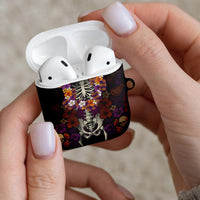 Hawaii Halloween AirPods Case Skeleton Bones Flower Lei Tropical Floral