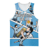 Custom Argentina Football Basketball Jersey Goat Comic Style Sun Of May