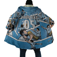 Custom Argentina Football Cloak Goat Comic Style Sun Of May