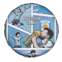 Argentina Football Spare Tire Cover Goat Comic Style Sun Of May