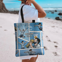 Argentina Football Tote Bag Goat Comic Style Sun Of May