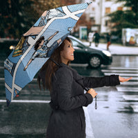Argentina Football Umbrella Goat Comic Style Sun Of May