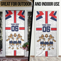 Custom England Football Door Cover Three Lions Trophy St George Cross