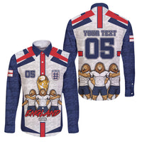 Custom England Football Family Matching Summer Maxi Dress and Hawaiian Shirt Three Lions Trophy St George Cross