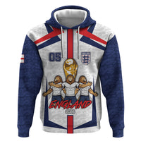 Custom England Football Hoodie Three Lions Trophy St George Cross