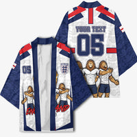 Custom England Football Kimono Three Lions Trophy St George Cross