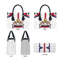 Custom England Football Leather Bag Three Lions Trophy St George Cross