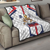Custom England Football Quilt Three Lions Trophy St George Cross