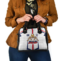 Custom England Football Shoulder Handbag Three Lions Trophy St George Cross